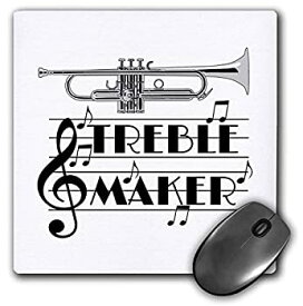 【中古】【輸入品・未使用】3dRose Mouse Pad Funny Trumpet Humor Treble Maker in Musical Notation and Staff. - 8 by 8-Inches (mp_295423_1) [並行輸入品]