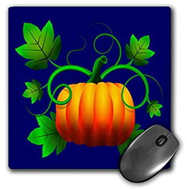 【中古】【輸入品・未使用】3dRose Mouse Pad Halloween Pumpkin on The Vine Rich Blue Background - 8 by 8-Inches (mp_290244_1) [並行輸入品]