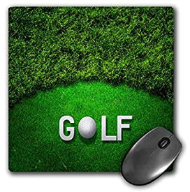 【中古】【輸入品・未使用】3dRose Mouse Pad Golf Ball with Word Golf On A Golf Course - 8 by 8-Inches (mp_213701_1) [並行輸入品]