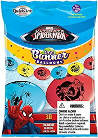 【中古】【輸入品・未使用】Party Banner Balloons 10 Count Marvel's Spider-Man QuickLink Banner Balloons 12-Inch [並行輸入品]