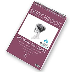 【中古】【輸入品・未使用】Bellofy 100 Sheet Sketch Book 9x12-Inch | 64 IB 95 GSM | Top Spiral-Bound Sketchpad for Artist | Sketching and Drawing Paper | Micro-Pe