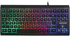【中古】【輸入品・未使用】Rainbow LED Backlit 87 Keys Gaming Keyboard Compact Keyboard with 12 Multimedia Shortcut Keys USB Wired Keyboard for PC Gamers Office [