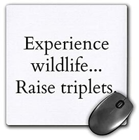 【中古】【輸入品・未使用】3dRose Mouse Pad Experience Wildlife Raise Triplets 8 x 8' (mp_261263_1) [並行輸入品]