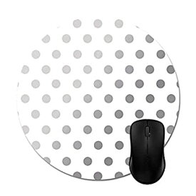 【中古】【輸入品・未使用】Funice Silver Polka Dots Pattern Mouse Pads Trendy Office Computer Accessories [並行輸入品]
