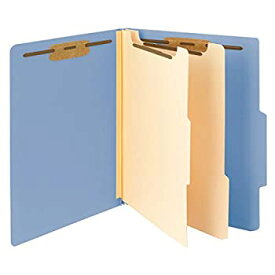 【中古】【輸入品・未使用】Top Tab Classification Folders Two Dividers Six-Sections Blue 10/Box (並行輸入品)