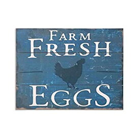 【中古】【輸入品・未使用】Barnyard Designs Farm Fresh Eggs Retro Vintage Wood Plaque Bar Sign Country Home Decor 15.75" x 11.75" [並行輸入品]