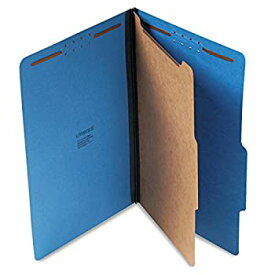 【中古】【輸入品・未使用】Pressboard Classification Folders Legal Four-Section Cobalt Blue 10/Box (並行輸入品)