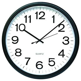 【中古】【輸入品・未使用】Round Wall Clock 13-1/2in Black (並行輸入品)