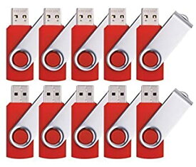【中古】【輸入品・未使用】Enfain 8GB USB Flash Drive - Pack of 10 - Red [並行輸入品]