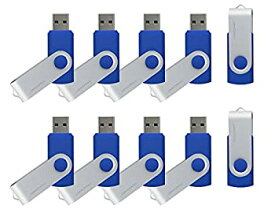 【中古】【輸入品・未使用】mosDART 16GB 10pcs USB 2.0 Bulk Flash Drives Swivel Design Memory Stick Storage10 Pack Blue [並行輸入品]