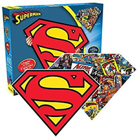 【中古】【輸入品・未使用】Aquarius Superman Logo 2 Sided Shaped Puzzle (600 Piece) [並行輸入品]