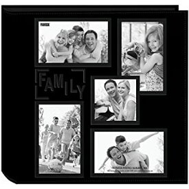 【中古】【輸入品・未使用】Pioneer Collage Frame Embossed 'Family' Sewn Leatherette Cover 240 Pocket Photo Album Black [並行輸入品]