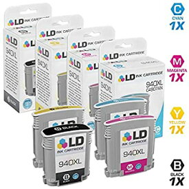 【中古】【輸入品・未使用】LD Remanufactured Ink Cartridges Replacement for HP 940 (Black Cyan Magenta Yellow 4-Pack) [並行輸入品]