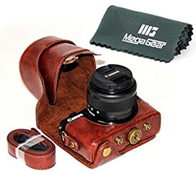 中古 【中古】【輸入品・未使用未開封】MegaGear Camera Case Bag for Canon EOS M10 Mirrorless Digital Camera with 15-45mm Lens (Genuine Leather G-Dark Brown) [並行輸入品]