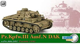 【中古】【輸入品・未使用】Dragon Models Pz.Kpfw.III Ausf.N DAK s.Pz.Abt.501 Tunisia 1943 (1/72 Scale) [並行輸入品]