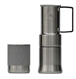 【中古】【輸入品・未使用】nCamp Portable/Compact Espresso Style Stainless Steel Stovetop Cafe/Coffee Maker for Picnic Hiking and Camping [並行輸入品]