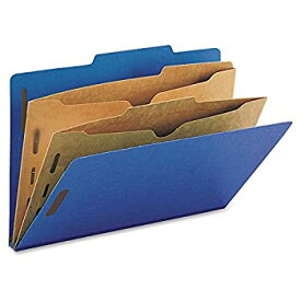 【中古】【輸入品・未使用】Pressboard Classification Folders Two Pocket Dividers Legal Dark Blue 10/Box (並行輸入品)