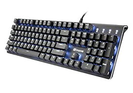 【中古】【輸入品・未使用】i-rocks K75M Mechanical Keyboard - 104 Keys - with Cherry MX Brown Switches PBT Keycaps Backlit LED Light and Shortcut Keys - Programma