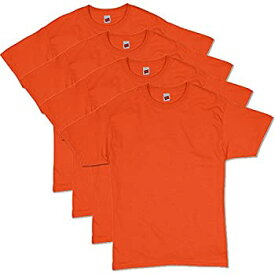 【中古】【輸入品・未使用】Hanes メンズ コンフォートソフト 半袖Tシャツ (4枚組) US サイズ: Medium カラー: オレンジ