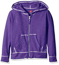 【中古】【輸入品・未使用】Hanes Little Girls' Slub Jersey Full Zip Jacket Purple Crush Small