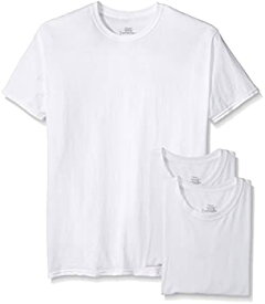 【中古】【輸入品・未使用】Hanes(ヘインズ) Tシャツ クルーネック 3枚セット メンズ 男性用 下着 2135 ホワイト ホワイト L