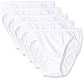 【中古】【輸入品・未使用】Hanes 90563900619 Ultimate Comfort Cotton Hi-Cut Panties44; White - Size 5 - Pack of 5