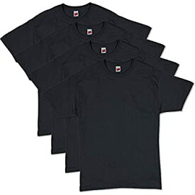 【中古】【輸入品・未使用】Hanes メンズ コンフォートソフト 半袖Tシャツ (4枚組) US サイズ: XX-Large カラー: ブラック
