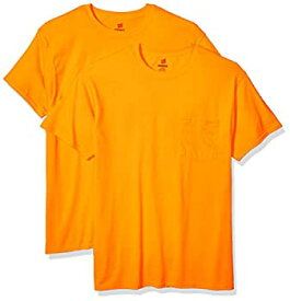 【中古】【輸入品・未使用】Hanes メンズ ワークウェア 半袖Tシャツ (2枚組) US サイズ: X-Large カラー: オレンジ