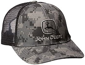 【中古】【輸入品・未使用】John Deere メンズ デジタル迷彩とメッシュキャップ 刺繍 US サイズ: One Size カラー: ブラック