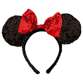 【中古】【輸入品・未使用】Disney Theme Parks Minnie Mouse Sequin Headband Red Black Mouse Ears