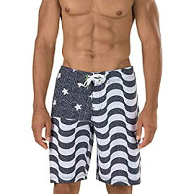 【中古】【輸入品・未使用】SpeedoメンズFlag Print Swim Bottomボードショーツ US サイズ: 30