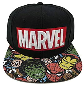 【中古】【輸入品・未使用】BIOWORLD Marvel Halftone Black Snapback Baseball Cap by bioWorld