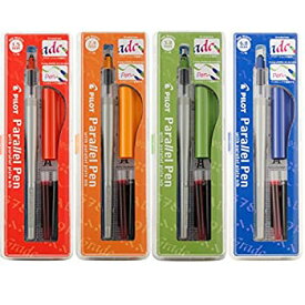 【中古】【輸入品・未使用】Pilot Parallel Calligraphy Pen Set 1.5 mm 2.4 mm 3.8 mm and 6 mm with Black and Assorted Colours Ink Refills