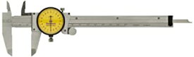 【中古】【輸入品・未使用】Starrett 120AM-150 Dial Caliper Stainless Steel Yellow Face 0-150mm Range +/-0.03mm Accuracy 0.02mm Resolution by Starrett