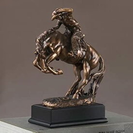 【中古】【輸入品・未使用】Western Cowboy and Bucking Horse Statue - Figurine