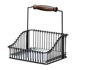 【中古】【輸入品・未使用】Ikea Steel Wire Basket With Handle 102.381.48 20cm Black