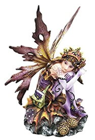 【中古】【輸入品・未使用】Autumn Fall WILLOW Pixie Fairy Sitting in Wild Forest With Book FigurineフェアリーランドMeadows Collectible Statue