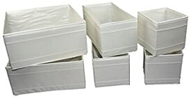 【中古】【輸入品・未使用】IKEA (イケア) 運べる引き出し用収納整理ボックス ホワイト 6個