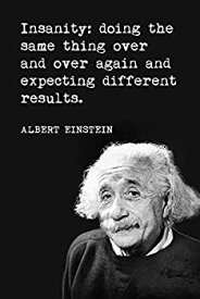 【中古】【輸入品・未使用】Insanity :同じ事が( Albert Einstein Quote、モチベーションポスター