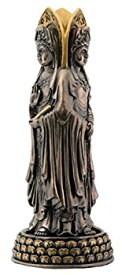 【中古】【輸入品・未使用】ブロンズThree Sided Kuan Yin on Lotus仏教Figurine表示