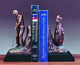 【中古】【輸入品・未使用】Treasure of Nature 54001 Golfer Bronze Finish Bookends 23cm H