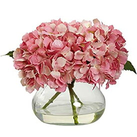 【中古】【輸入品・未使用】Nearly Natural 1356-PK 花咲くアジサイ花瓶付き ピンク