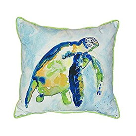 【中古】【輸入品・未使用】Betsy Drake Blue Sea Turtleインドア/アウトドア枕、20?" x 24?"