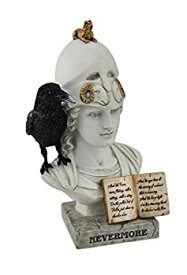 【中古】【輸入品・未使用】ポリレジンStatues The Raven Nevermore on Pallas Athena Bust Statue 4.5?X 8.5?X 5.5インチホワイトモデル# wu76821aa