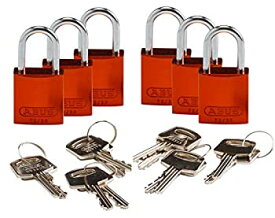【中古】【輸入品・未使用】Brady 133265 Keyed Padlock Different Key Aluminum (Pack of 6) by Brady