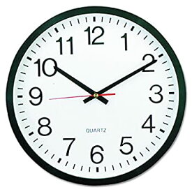 【中古】【輸入品・未使用】Round Wall Clock 11-1/2 in Black (並行輸入品)