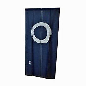 【中古】【輸入品・未使用】Noren Curtain Tapestry Enso Circle Navy Blue Long Type