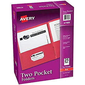【中古】【輸入品・未使用】Two-Pocket Embossed Paper Portfolio 30-Sheet Capacity Red 25/Box