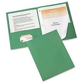 【中古】【輸入品・未使用】Paper Two-Pocket Report Cover Tang Clip Letter 1/2" Capacity Green 25/Box (並行輸入品)