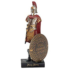 【中古】【輸入品・未使用】Dicksons Armor of God ローマ兵士 9 x 5インチ レッド樹脂ストーン 卓上置物